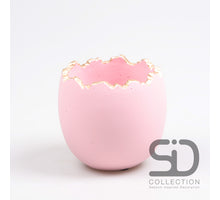 GEBROKEN EI CEMENT 13X13X11.5 CM ROSE