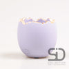 BROKEN EGG CEMENT 9.3X9.3X8 CM LILAC
