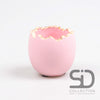 Broken egg cement 9.3x9.3x8 cm pink