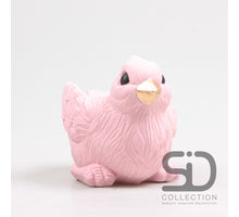 VOGEL MET PLANTER CEMENT 15X10X12 CM ROSE