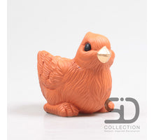 VOGEL MET PLANTER CEMENT 15X10X12 CM STEENROOD