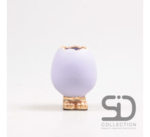 CEMENT EGG WITH FEET 7.5X7.5X10 CM LILAC