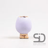 CEMENT EGG WITH FEET 7.5X7.5X10 CM LILAC