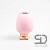 CEMENT EGG WITH FEET 10X10X15 CM ROSE