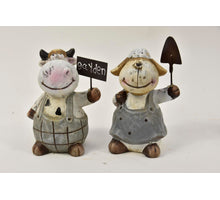 Schaap of koe staand XL - 15cm - 2 assortie - per stuk