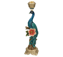 Candle Holder Peacock Multi 29x10x10cm