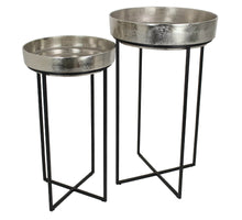 Planter aluminum Silver 75x50x50cm Set/2