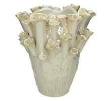 Vase Fine Earthenware Ivory 26.5x25.5x32.5cm