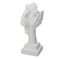 Ornament Face Polyresin White 33x13x16cm