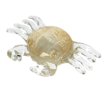 Ornament Crab Glass Gold 18x13.5x5cm