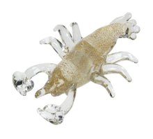 Ornament Shrimp Glass Gold 21.5x11.5x4cm