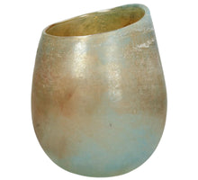 Vase Glass Amber 17.5x17.5x22.5cm