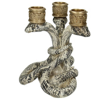 Candle Stick Snake Polyresin Gray 13.5x12x16.5cm