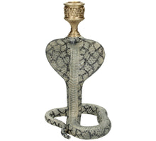 Candle Stick Snake Polyresin Gray 14x14x24cm