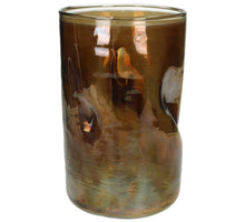 Candle Holder Glass Brown 15x15x27cm