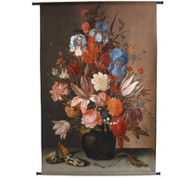 Wall Hanging Flowers Velvet Multi 105x136cm