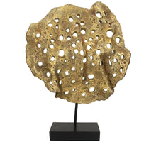 Ornament Coral Polyresin Gold 42x11x55cm