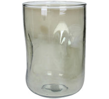 Candle Holder Glass Green 14x14x20cm