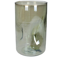 Candle Holder Glass Green 15x15x25cm