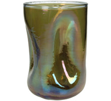 Candle Holder Glass Brown 14x14x20cm