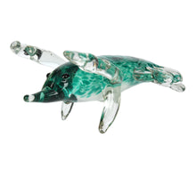 Ornament Lobster Glass Turquoise 26x11x10.5cm