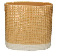 Planter Fine Earthenware Yellow 27x14.2x24.8cm