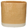 Planter Fine Earthenware Yellow 27x14.2x24.8cm