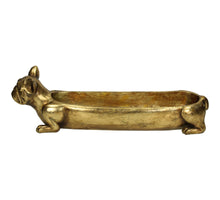 Planter Dog Polyresin Gold 37.5x9x10.8cm