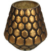 Candle Holder Glass Gold 15x15x15cm