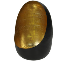 Candle Holder Iron Black/Gold 13.5x13.5x20cm
