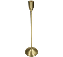 Candle Stick Aluminium Gold 9x9x33.5cm