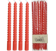 Candle Twisted Wax Peach 7.8x2.5x26cm BOX/4