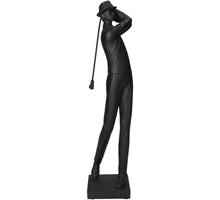 Ornament Golf Player Polyresin Black 12x9x39cm