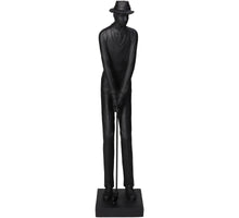 Ornament Golf Player Polyresin Black 9.5x8.5x37.5cm