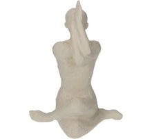 Ornament Woman Yoga Polyresin Ivory 18.4x15x24cm