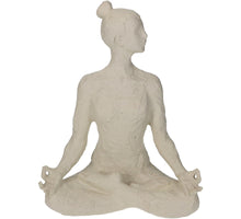 Ornament Woman Yoga Polyresin Ivory 17.8x11x23.5cm