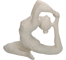 Ornament Woman Yoga Polyresin Ivory 21.5x9.7x18.5cm