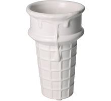 Planter Icecream Cup Fine Earthenware White 8.8x8.8x14.8cm