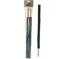 2 stuks Fakkel kaars Wax Groen 5.5x2.7x69.5cm