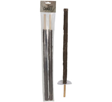 2 stuks Fakkel kaars Wax Bruin 5.5x2.7x69.5cm