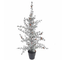 Ming Pine Tree in Pot 83cm Green/White