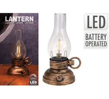 LANTAARN MET LED LICHT D13 H20CM (excl. 2xAAA BATTERIJEN)