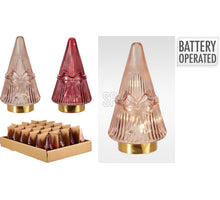 BOOM GLAS MET LED D6 H11CM 2 ASSORTIE ROZE/BORDO (incl. 3X LR1130)