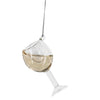 Christmas ball white wine white 4x4x8cm