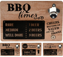 FLES OPENER MDF MET MAGNEET 30X4X20CM 3 ASSORTIE DESIGN
