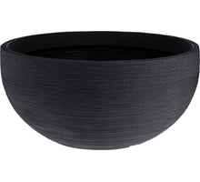 BLOEMPOT KUNSTSTOF GERIBBELD ROND 60X27CM ANTRACIET