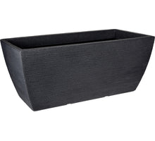 PLASTIC FLOWERPOT RIBBLE DESIGN, 80X40X34CM ANTHRACITE