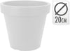 FLOWERPOT EK ROUND DIA 20CM WHITE