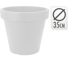 BLOEMPOT EK ROND DIA 35CM WIT