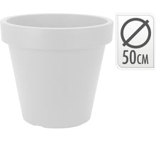BLOEMPOT EK ROND DIA 50CM WIT